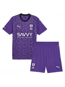 Al-Hilal Ausweichtrikot für Kinder 2024-25 Kurzarm (+ Kurze Hosen)